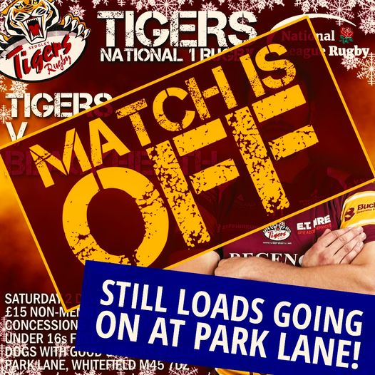 Tigers v Blackheath – Cancelled