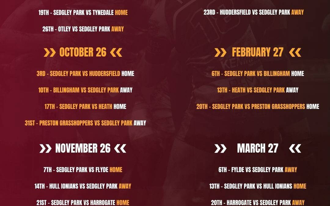 FIXTURES 2026/2027