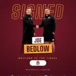 Joe Bedlow shakes hands after signing for Sedgley Park Tigers for the 2026/27 season