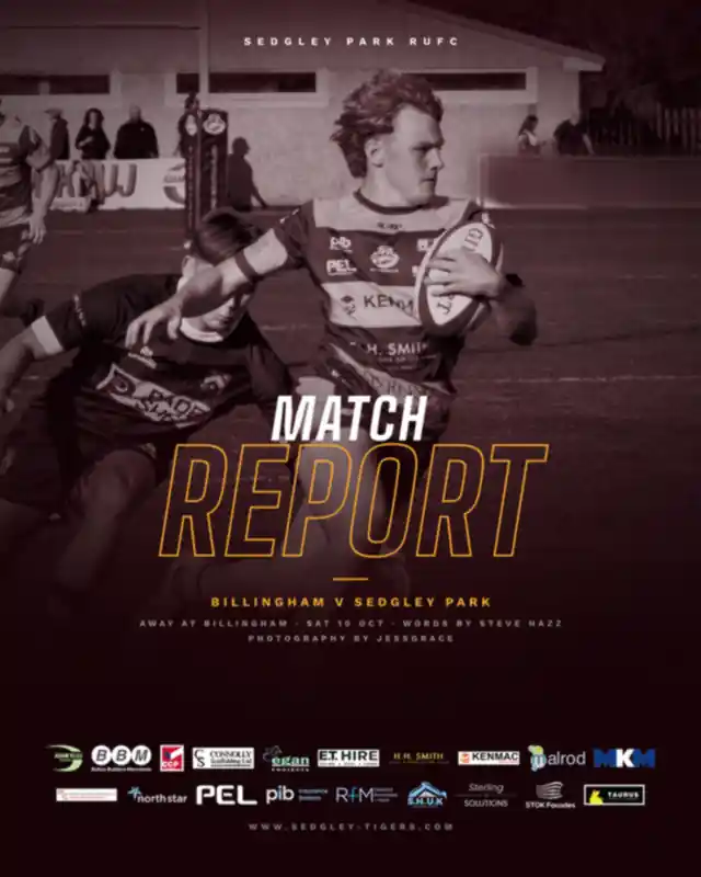 Sedgley Park match report flyer, Billingham v Sedgley Park, National League 2 North Round 06
